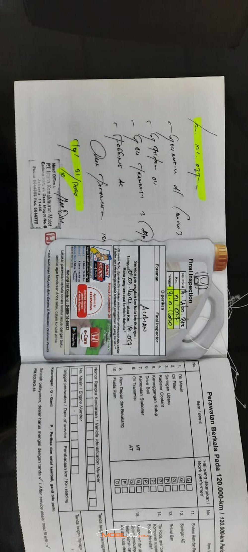 Mobil Honda Freed 2010