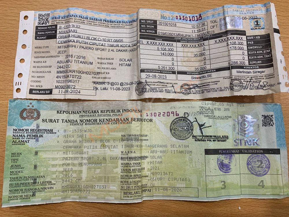 Mobil Mitsubishi Pajero Sport 2016