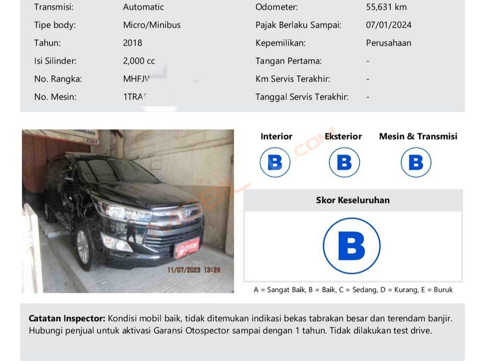 Mobil Toyota Kijang Innova 2018