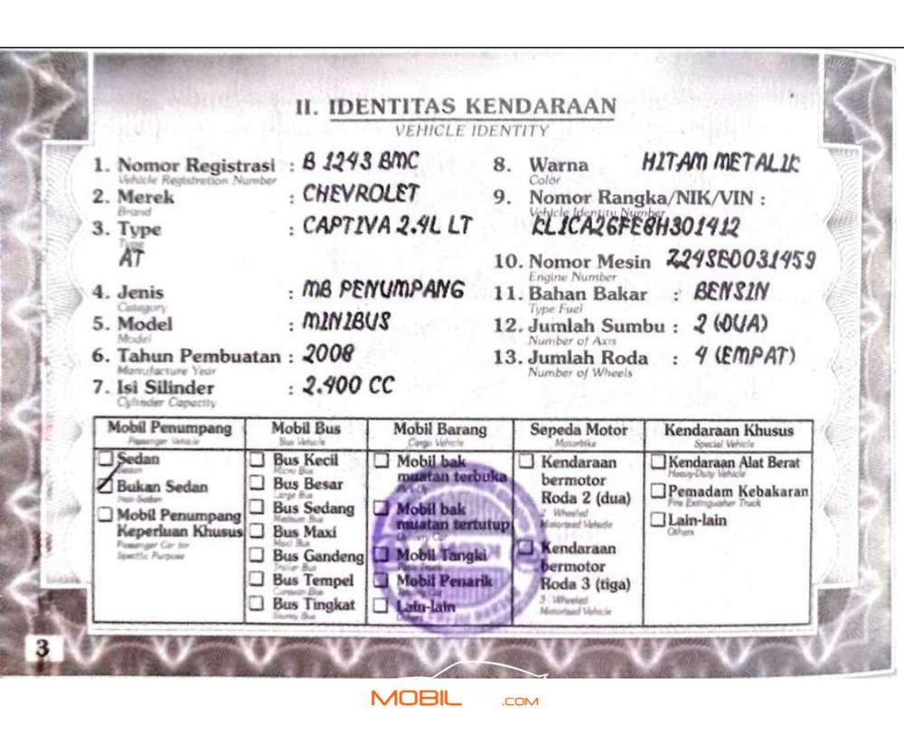 Mobil Chevrolet Captiva 2008