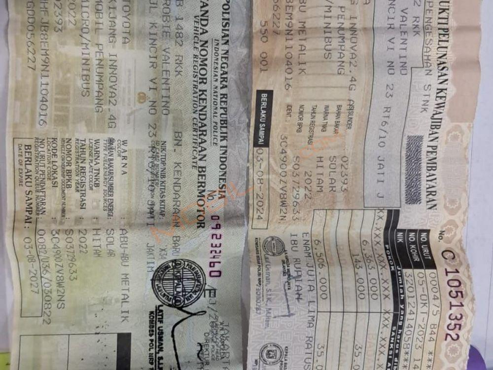 Mobil Toyota Kijang Innova 2022