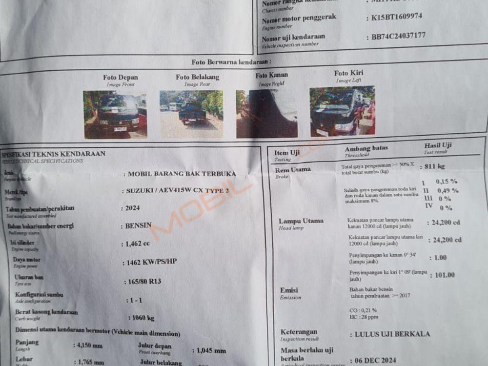 Mobil Suzuki Carry 2024